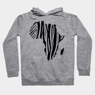 Black Zebra Stripes on Africa Hoodie